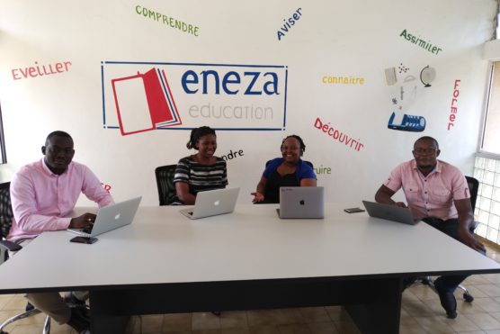 L-R: Charles Anon, Christelle HIEN, Wambura Kimunyu, & Thuita Wachira atEneza Côte d'Ivoire offices.